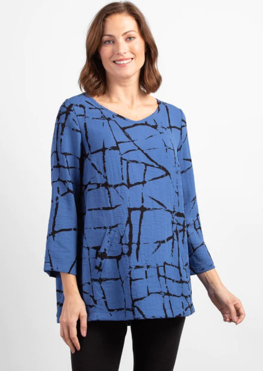 
            
                Load image into Gallery viewer, Habitat Crackle Button Back Tunic - Skyline 38415
            
        