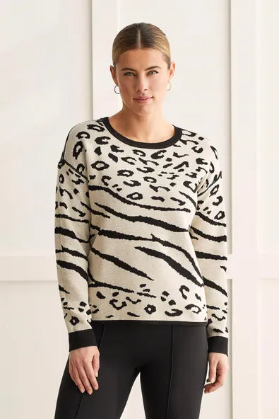 
            
                Load image into Gallery viewer, Tribal Reversible Cotton Crewneck Sweater - 1597O
            
        