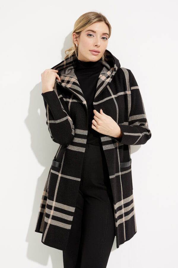 
            
                Load image into Gallery viewer, Jospeh Ribkoff Checkered Coat- Black/Oatmeal 233964
            
        