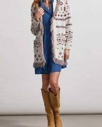 
            
                Load image into Gallery viewer, Tribal Cardigan with Fringe- Cream 5304O-4905
            
        