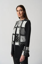 Joseph Ribkoff Open Front Jacket with Faux Fur 233062