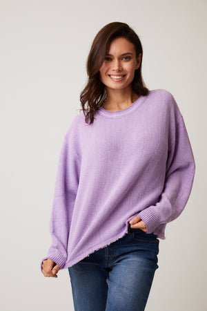 
            
                Load image into Gallery viewer, Cotton Country by Parkhurst Sparrow Sweatshirt- Lilac Mix 80093
            
        