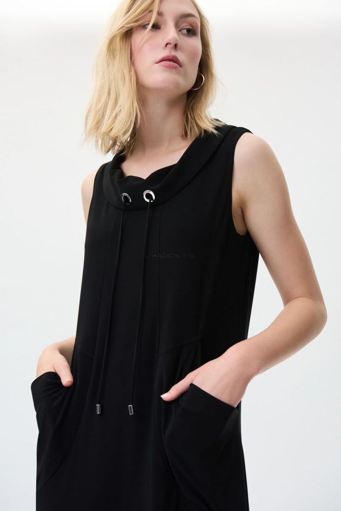Joseph Ribkoff Solid Silky Trapeze Dress- Black 231178X