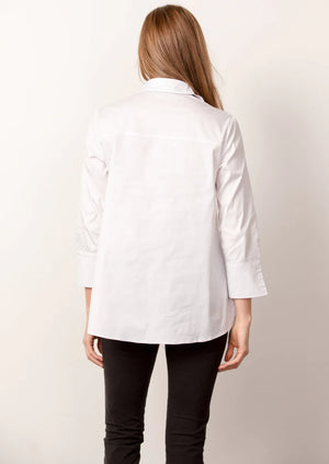 
            
                Load image into Gallery viewer, Habitat Hidden Placket Shirt- White 15019S3
            
        