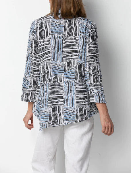 
            
                Load image into Gallery viewer, Habitat Patterned Collared Blouse- 23938
            
        